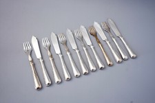 WMF WMFN Fischbesteck versilbert Modell Nr. 37 um 1904 12 St Jugendstil ART DECO