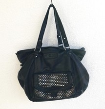 LIEBESKIND BERLIN Leder Handtasche mit Nieten schwarz