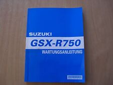 Reparaturanleitung Werkstatthandbuch Suzuki GSXR GSX-R 750 Modelljahr 2000-2003