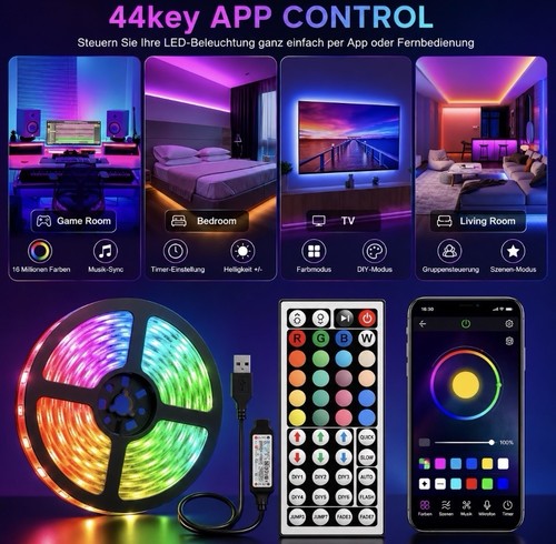 10m rgb led streifen licht - led,