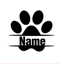 Aufkleber Hund Dog Wunschtext Pfote Car Auto Sticker Tuning JDM Decal LKW Scene 