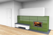 Moderner Grundofen , Kachelofen , Kamin , Speicherofen , Ofen