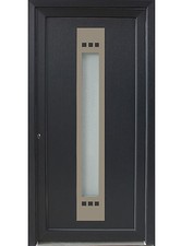 HAUSTÜR kuporta Kunststoff Santana Nebeneingangstür Kellertür Stoßgriff-Set