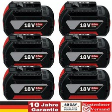 6X Original 8Ah Akku für Bosch 18V Professional GBA GSR GSB BAT618 BAT609 BAT620