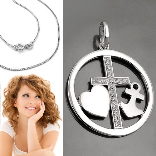 Frauen anhänger glaube kreuz - anhänger,