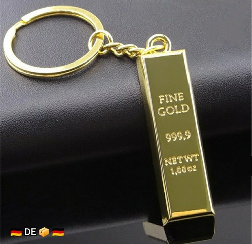 Goldbarren schlüsselanhänger - goldbarren,