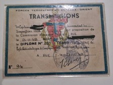 Diplom Transmissions Indochina 1948 – Französische Armee