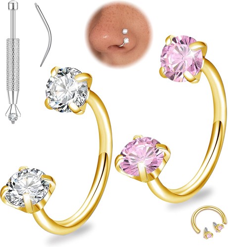 Hufeisen nasenring set 18g - hufeisen,