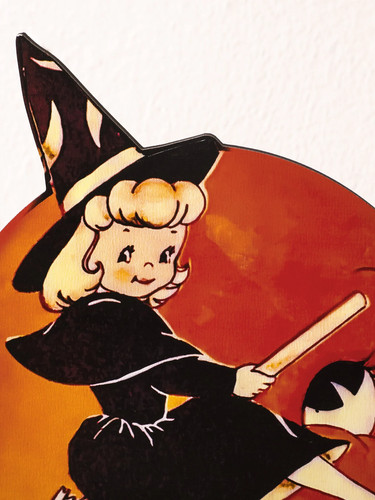 Vintage halloween hexe - halloween,