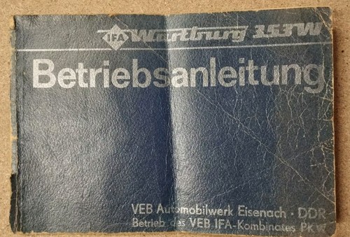 Betriebsanleitung wartburg 353 - wartburg,