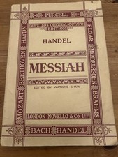 Novello's Original Octavo Edition Oratorio Vocal Score Händel Messiah etc Bundle