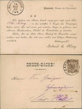 Stuttgart Besuchsanzeige Golduhren Schmid & Krieg Cannstatt Stuttgart 1892