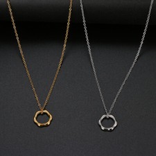 Edelstahl Kette Ring Halskette