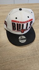 NEW New Era 9FIFTY Chicago Bulls Snapback Cap | White Black Flat Brim NBA Hat