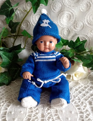 Puppenkleidung set blau - puppenkleidung,