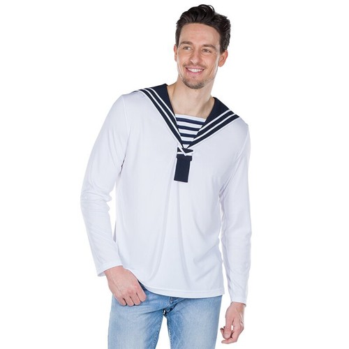 Matrosenhemd weiss mit blauem