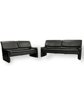 Laauser Designer Garnitur 3/2 Set Dunkelbraun Leder Couch Sofa Ferienwohnungen
