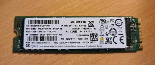 Hynix sc313 256gb 2 2280 - sc313, m.2