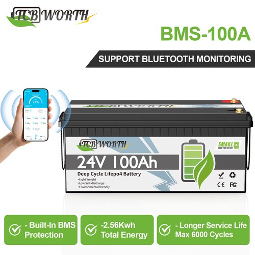 24v 100ah bluetooth lifepo4 - bluetooth,