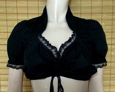 SCHWARZE DIRNDLBLUSE - SPITZE