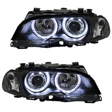 Scheinwerfer LED Angel Eyes für 3er BMW E46 Coupe Cabrio Bj. 99-03 Schwarz