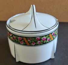 Porzellandose mit Deckel, Marmeladen / Zuckerdose antik, Rosenmotiv, Blumendekor