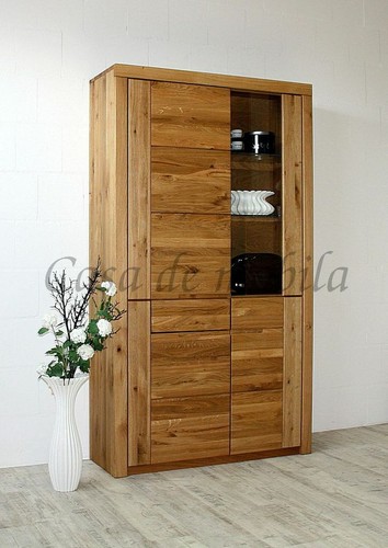 Massivholz vitrinen schrank - massivholz, vitrinen-schrank