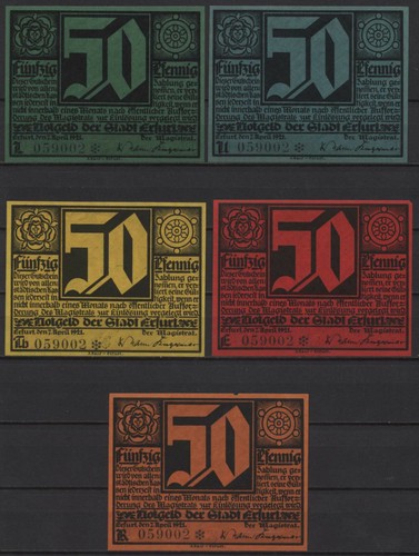 24523 5 x notgeld - [24523],