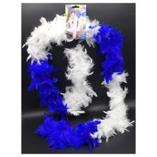 BLAU WEIßE FEDER BOA Karneval