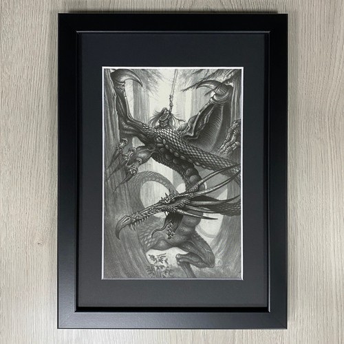 Wald dragon gerahmt - wald, holz