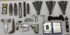 Verschiedene Messwerkzeuge, Winkel, Fühler-Lehren, Winkel, Antik, Konvolut, DDR
