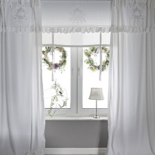 MULTI RABATTE *SHOP THE LOOK* Raff Gardine Shabby Landhaus Leinen Spitze Vorhang