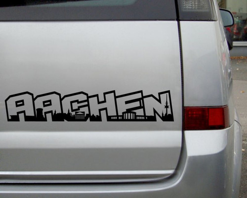 Aufkleber aachen schriftzug - aufkleber,