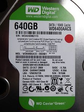 Western Digital WD6400AACS-00D6B1 | DARNHT2MBB | 23 OCT 2009 | 640 GB
