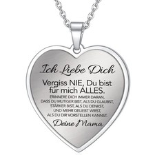 Herz Halskette Damen Edelstahl