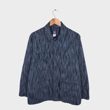 POST OVERALLS Herren Made in Japan Indigo Blau Ikat BDU-R Chore Jacke - Größe M