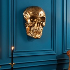 Design Totenkopf Wandskulptur