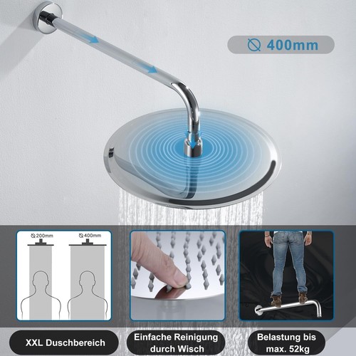 Edelstahl duschset xxl - edelstahl,