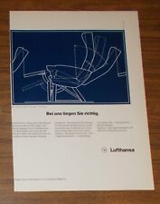 Seltene Werbung LUFTHANSA Senator Sleeper auf allen Boeing 747 Flügen 1980