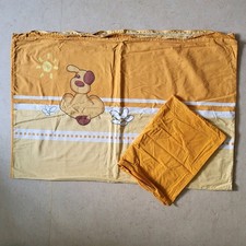 Baby-Bettwäsche 2 TLG für Wiegen und Baby-Betten Hund Orange