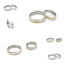Edelstahl Ringe Partnerringe Silber Gold Rosegold Weiß Diverse Damen Herren Uni