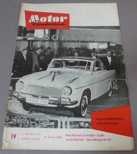 Motor rundschau 1959 - rundschau, opel