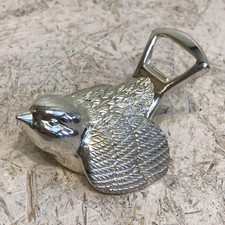 Flaschenöffner Vogel Vögelchen Silber Tier vintage 60er 70er 80er Jahre Design
