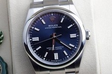 Rolex Oyster Perpetual 36 Blaues Zifferblatt Ref. 126000 v. 2024 Full-Set neu -