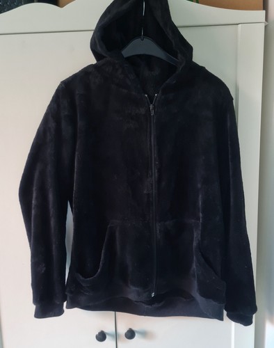 Teddy jacke schwarz kuschelig - schwarz,