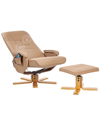 Massagesessel hellbraun aus - massagesessel, in