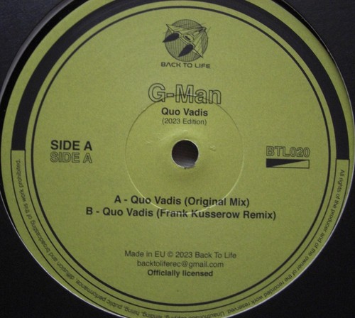 Man quo vadis vinyl - g-man,