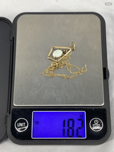 10k gold schwebende - gold, opal