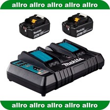 Akku-Ladegerät Makita DC18RD, 230 Volt Doppelladegerät Neu + 2 Akku 5,0 BL1850B