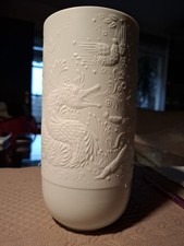 Rosenthal Zauberflöte Björn Wiinblad große Vase 24, cm Weiß 15 cm Vasen
